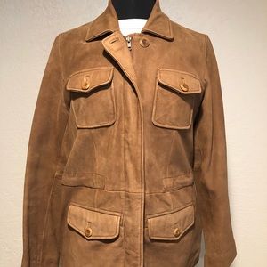 Brown leather jacket